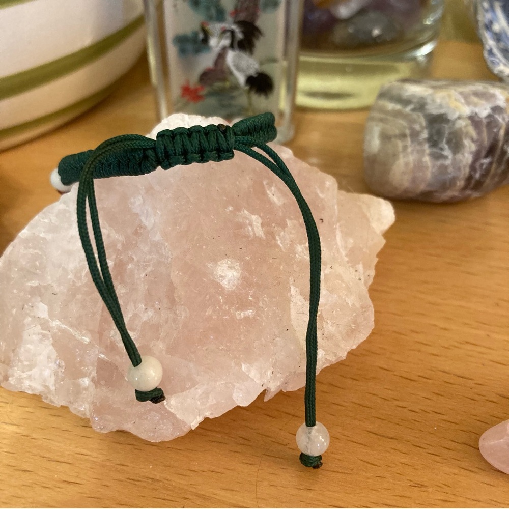 Jadeite Adjustable Bracelet Like New Hippie Bohemian Eclectic Grandma - Picture 6 of 6